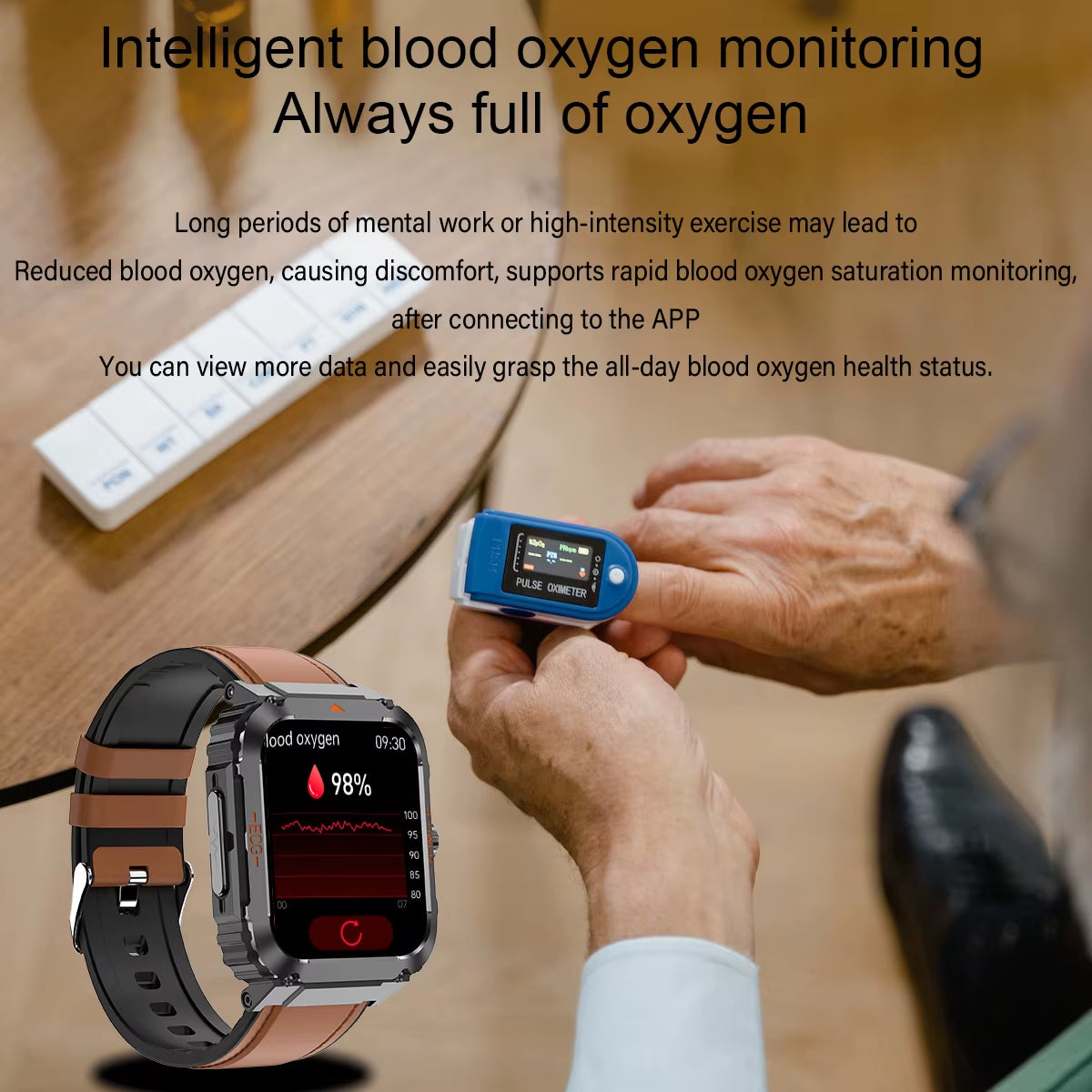 ECG Smart Watch for Men Women, 1.92'' Screen Fitness Trackers with Body Temp/ Pressure Monitor, Bluetooth Call, Female Health