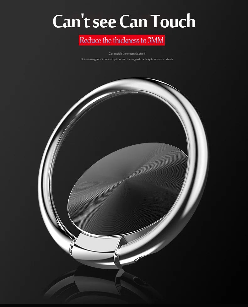 Holder Finger Ring Metal Mobile Phone Stand Holder For iPhone 9 X 8 7 plus 5 5S 6 6p Magnetic Phone ring Round Car Mount Stand