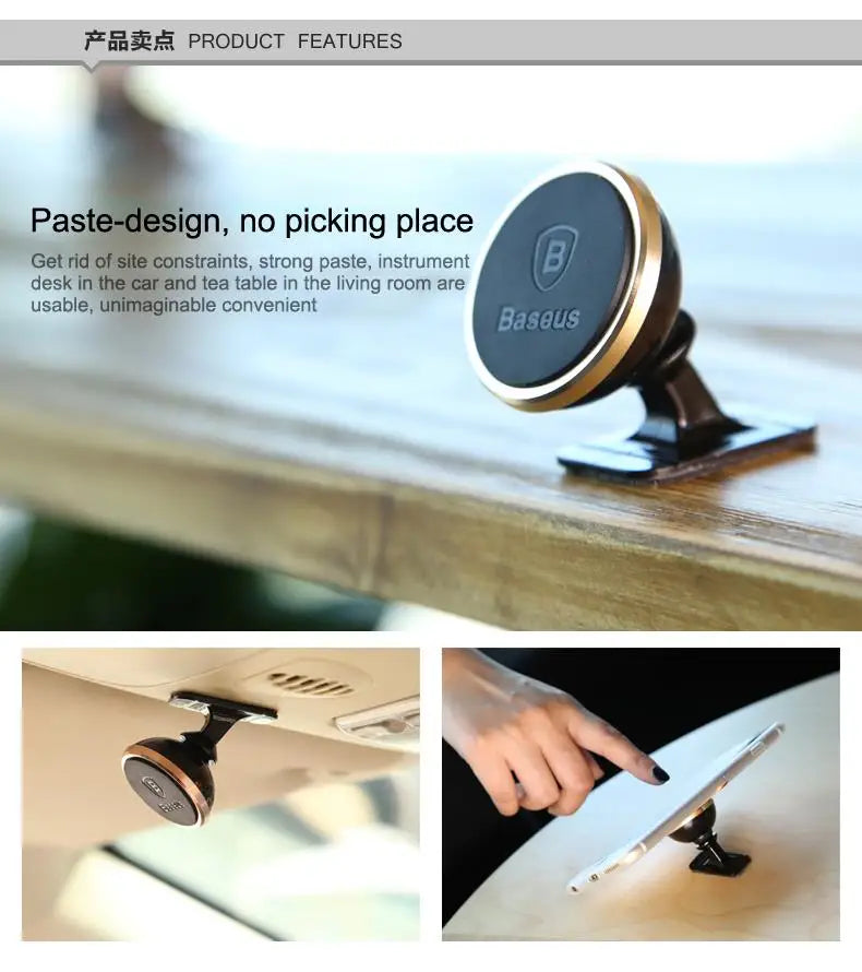 Baseus Universal Car Phone Holder Magnetic Holder For Mobile Phone in car for iPhone X holder soporte movil auto telefoon houder