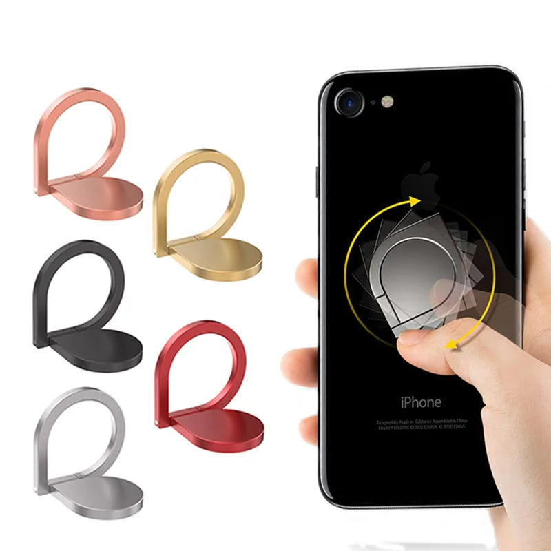 Holder Finger Ring Metal Mobile Phone Stand Holder For iPhone 9 X 8 7 plus 5 5S 6 6p Magnetic Phone ring Round Car Mount Stand