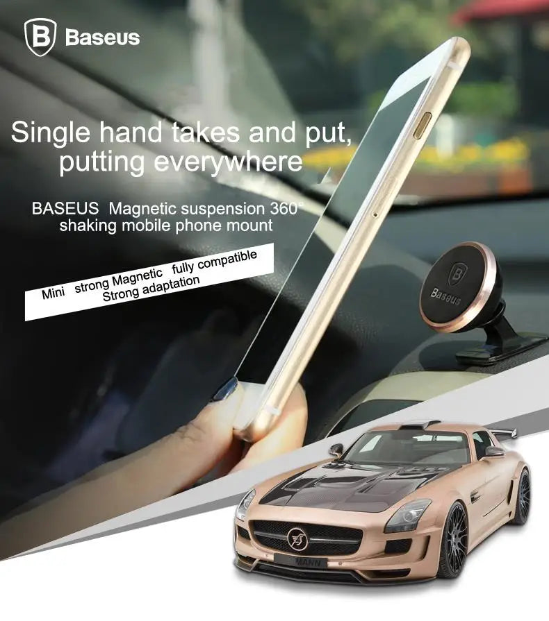 Baseus Universal Car Phone Holder Magnetic Holder For Mobile Phone in car for iPhone X holder soporte movil auto telefoon houder