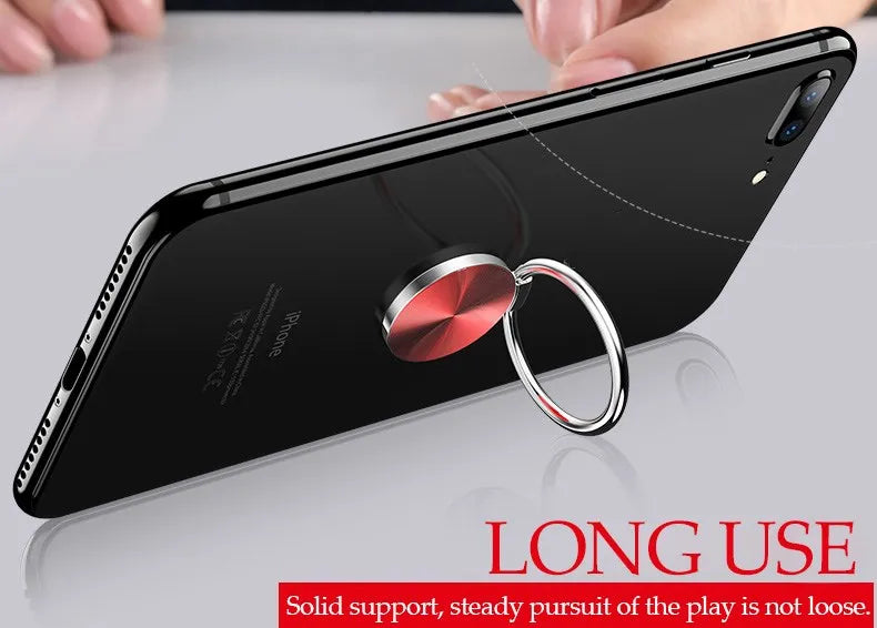 Holder Finger Ring Metal Mobile Phone Stand Holder For iPhone 9 X 8 7 plus 5 5S 6 6p Magnetic Phone ring Round Car Mount Stand