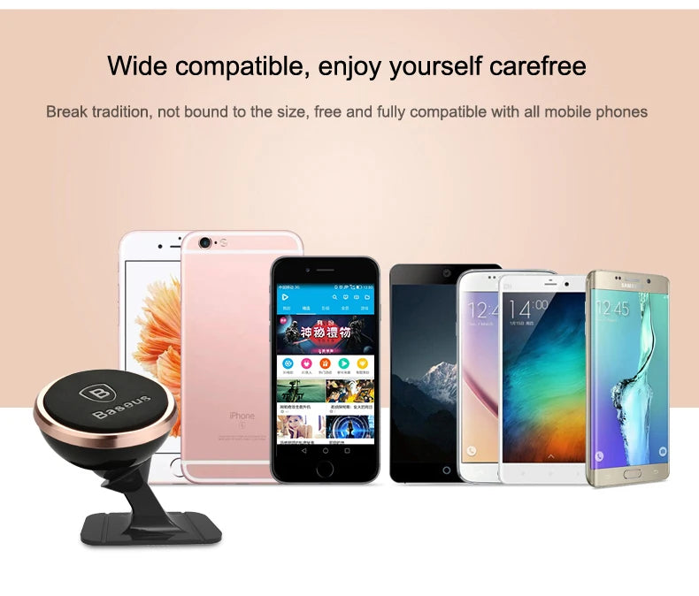 Baseus Universal Car Phone Holder Magnetic Holder For Mobile Phone in car for iPhone X holder soporte movil auto telefoon houder