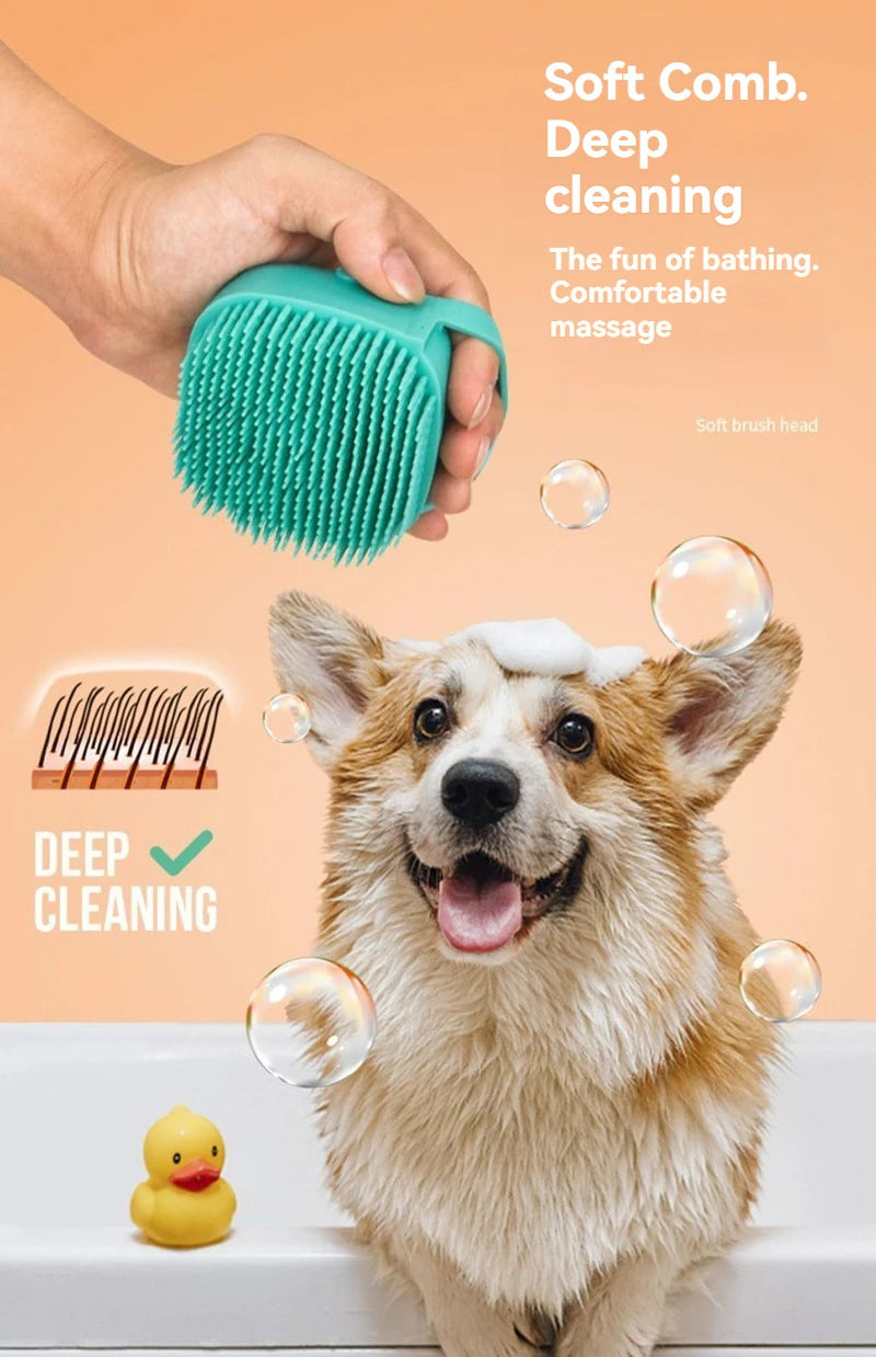 Bathroom Puppy Big Dog Cat Bath Massage Gloves Brush Soft Safety Silicone Pet Accessories for Dogs Cats Tools Mascotas Products