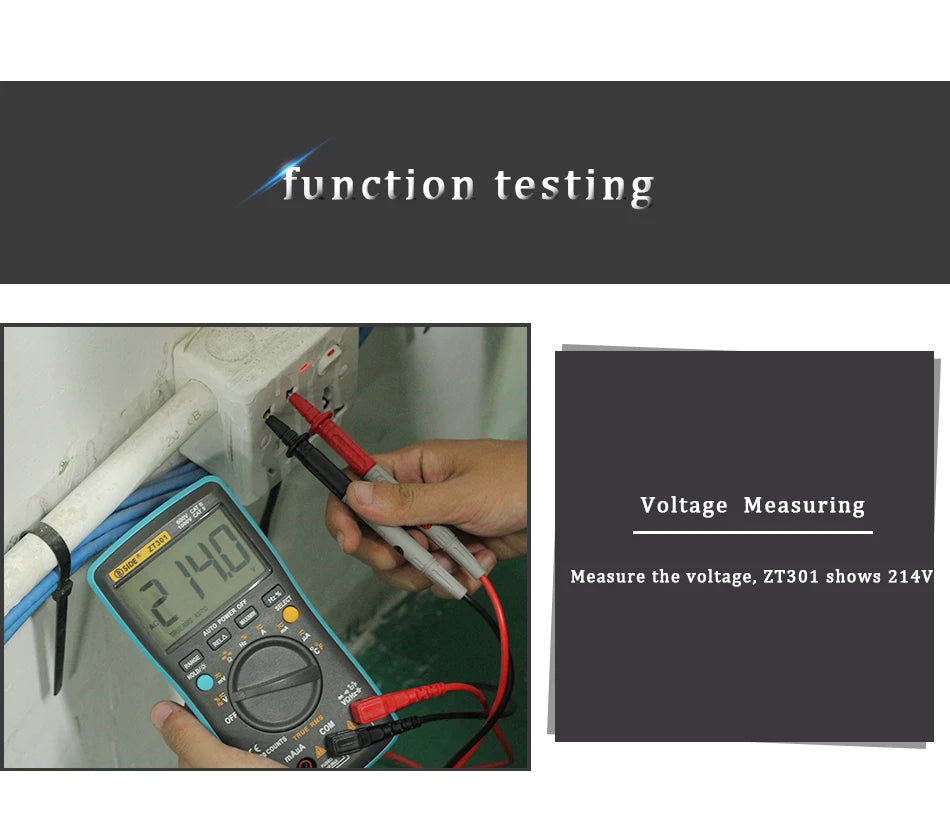 BSIDE Digital Multimeter Auto Range True RMS 8000 High precision Ammeter Voltmeter Smart Capacitor Temperature NCV Ohm Hz Tester