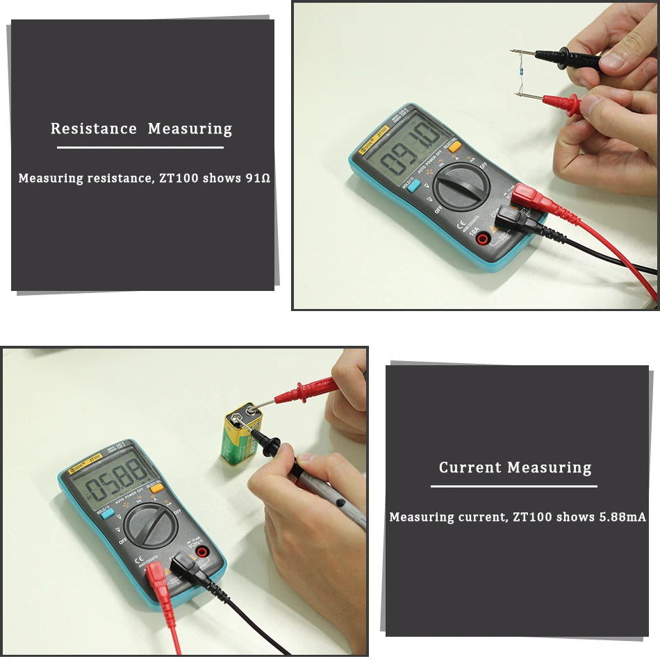 BSIDE Digital Multimeter Auto Range True RMS 8000 High precision Ammeter Voltmeter Smart Capacitor Temperature NCV Ohm Hz Tester
