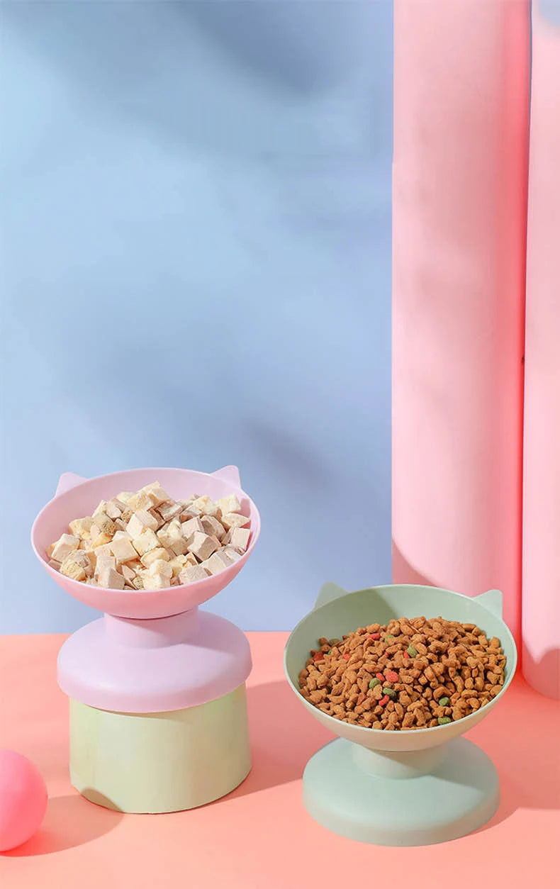 Pet Food Bowl Tilt High Bottom Neck Protector Antichoking Dog and Cat Water Bowl Antidumping Dog Feeding Supplies
