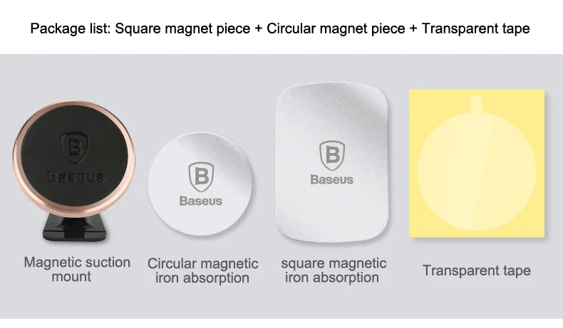 Baseus Universal Car Phone Holder Magnetic Holder For Mobile Phone in car for iPhone X holder soporte movil auto telefoon houder