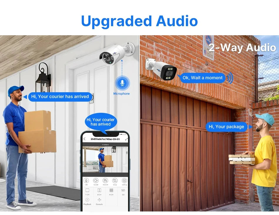 Hiseeu 5MP POE IP Camera System Set Waterproof AI Human Motion Detection 8CH NVR H.265 Wired CCTV Surveillance Camera Kit