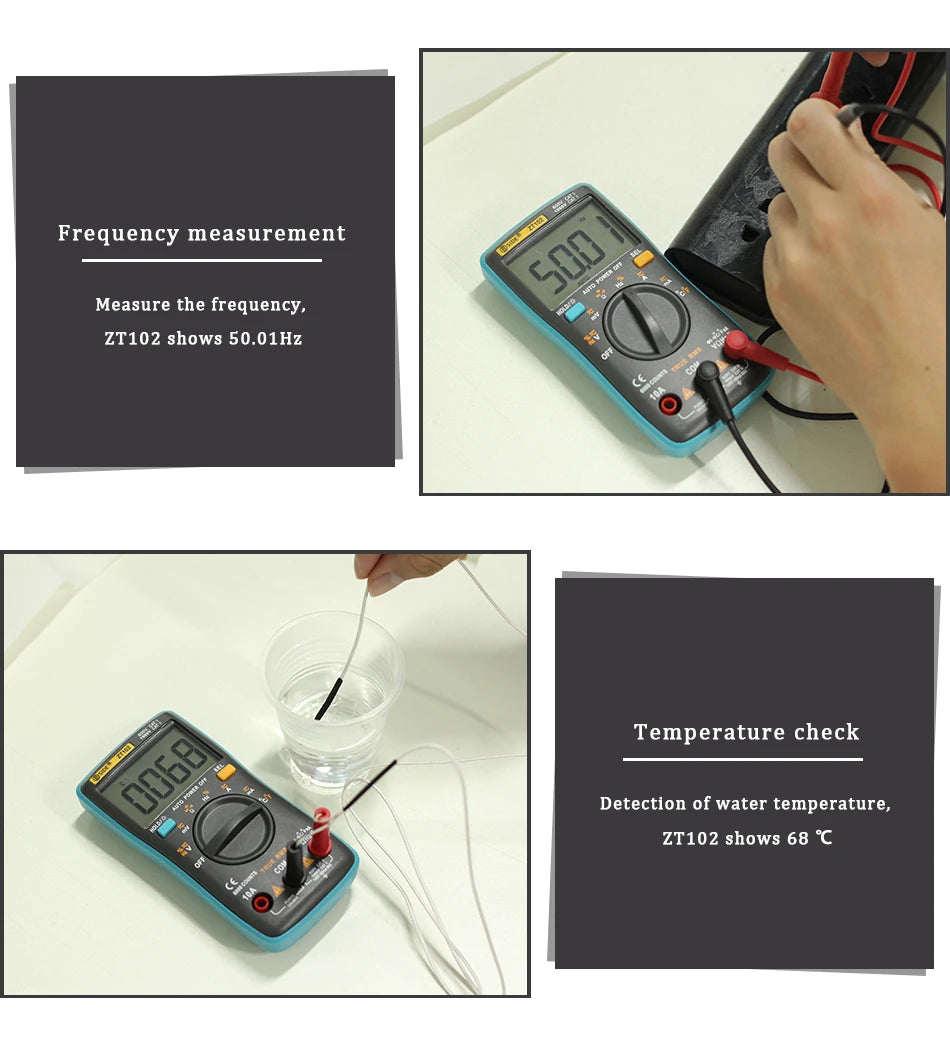 BSIDE Digital Multimeter Auto Range True RMS 8000 High precision Ammeter Voltmeter Smart Capacitor Temperature NCV Ohm Hz Tester