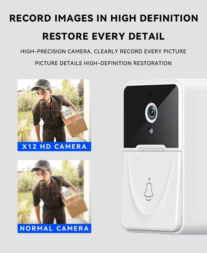 Tuya Wifi Video Doorbell Smart Home Door Bell 2.4Ghz Wireless Rechargeable Battery Outdoor HD Camera Visual Doorbell